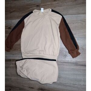 Kids Tan brown and black jogging suit